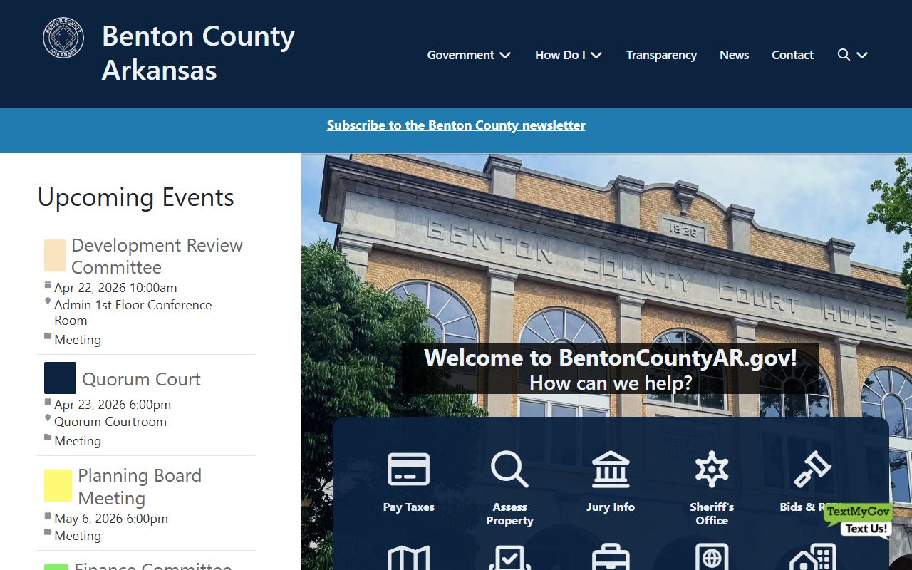 Benton County Circuit Clerk for Bella Vista court docket records in Arkansas