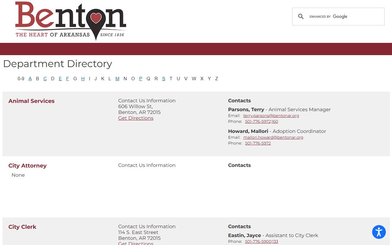 Benton City Clerk portal for local court and municipal records