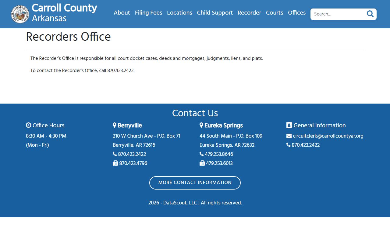 Carroll County Court Docket Records