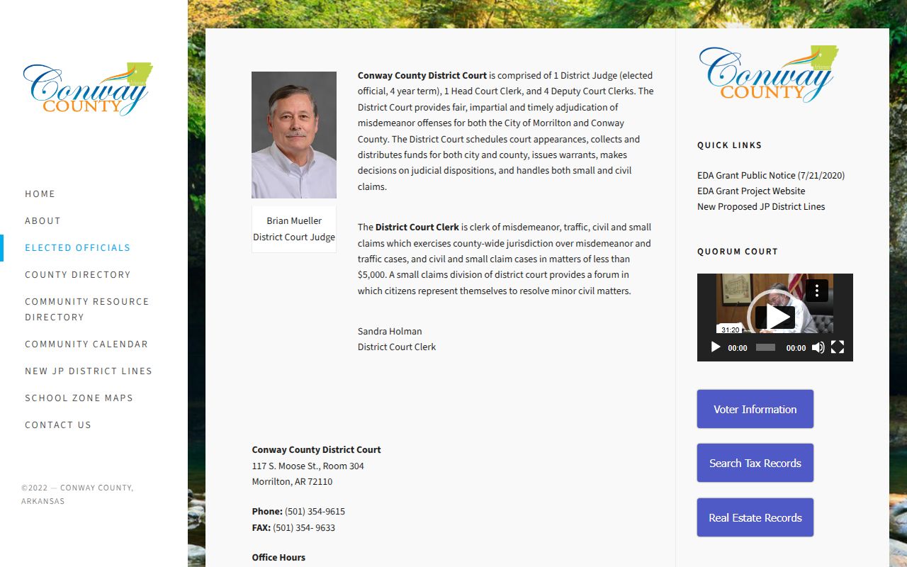 Conway County District Court for court docket records