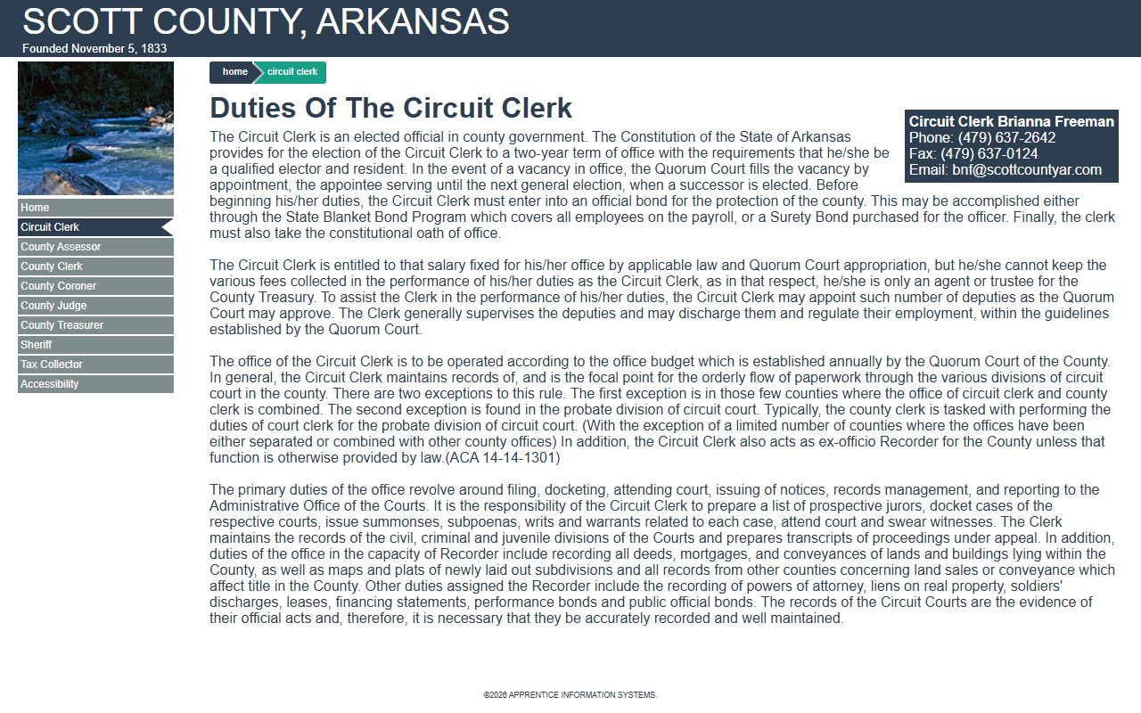 Scott County Circuit Clerk website